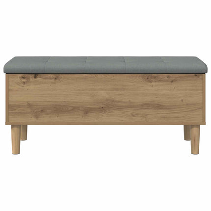 Förvaringsbänk med kudde Artisan-ek 102 x 42 x 46 cm