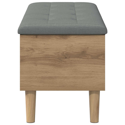 Förvaringsbänk med kudde Artisan-ek 102 x 42 x 46 cm