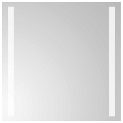 LED Badrumsspegel med spegel Transparent 40 x 40 cm härdat glas
