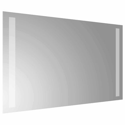 LED Badrumsspegel med spegel Transparent 50 x 30 cm härdat glas