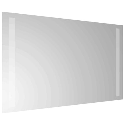 LED Badrumsspegel med spegel Transparent 60 x 30 cm härdat glas