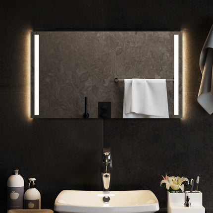 LED Badrumsspegel med spegel Transparent 70 x 40 cm härdat glas