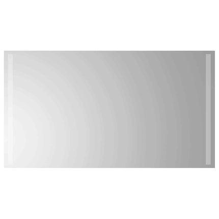 LED Badrumsspegel med spegel Transparent 90 x 50 cm härdat glas