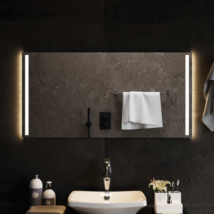 LED Badrumsspegel Transparent 100 x 50 cm härdat glas