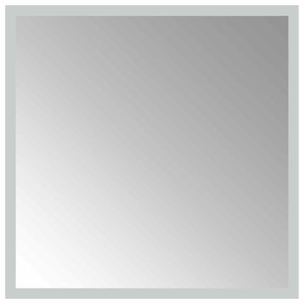 LED Badrumsspegel med spegel Transparent 40 x 40 cm härdat glas