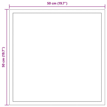 LED Badrumsspegel med spegel Transparent 50 x 50 cm härdat glas