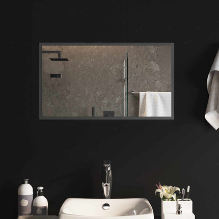 LED Badrumsspegel med spegel Transparent 70 x 40 cm härdat glas