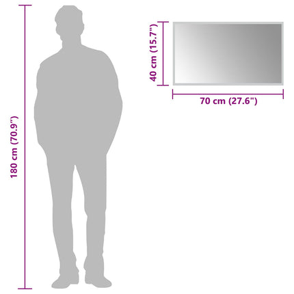LED Badrumsspegel med spegel Transparent 70 x 40 cm härdat glas