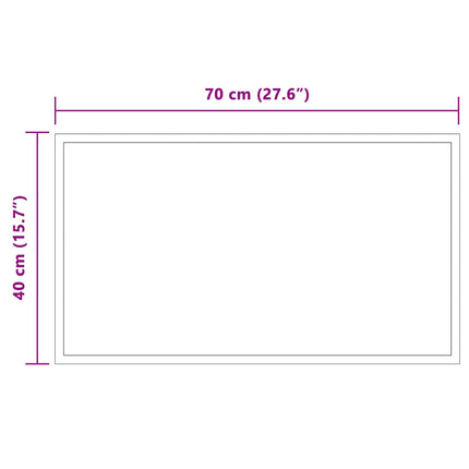 LED Badrumsspegel med spegel Transparent 70 x 40 cm härdat glas