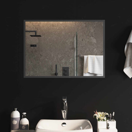 LED Badrumsspegel med spegel Transparent 70 x 50 cm härdat glas