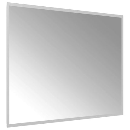 LED Badrumsspegel med spegel Transparent 80 x 60 cm härdat glas