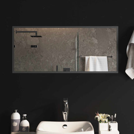 LED Badrumsspegel med spegel Transparent 90 x 40 cm härdat glas