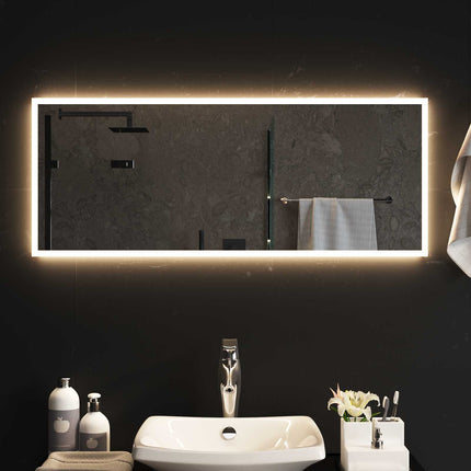 LED Badrumsspegel Transparent 100 x 40 cm härdat glas