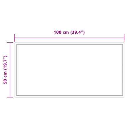 LED Badrumsspegel Transparent 100 x 50 cm härdat glas