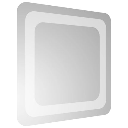 LED Badrumsspegel med spegel Transparent 30 x 30 cm härdat glas