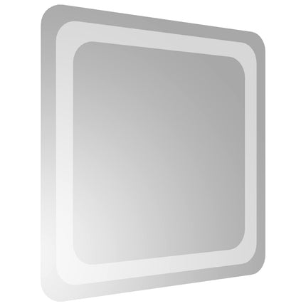 LED Badrumsspegel med spegel Transparent 40 x 40 cm härdat glas