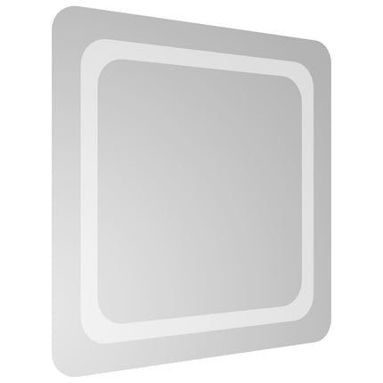 LED Badrumsspegel med spegel Transparent 50 x 50 cm härdat glas