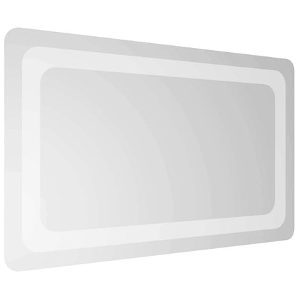 LED Badrumsspegel med spegel Transparent 50 x 30 cm härdat glas