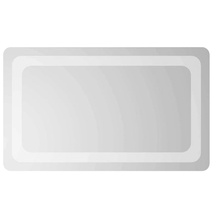 LED Badrumsspegel med spegel Transparent 50 x 30 cm härdat glas