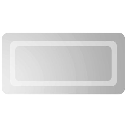 LED Badrumsspegel med spegel Transparent 60 x 30 cm härdat glas