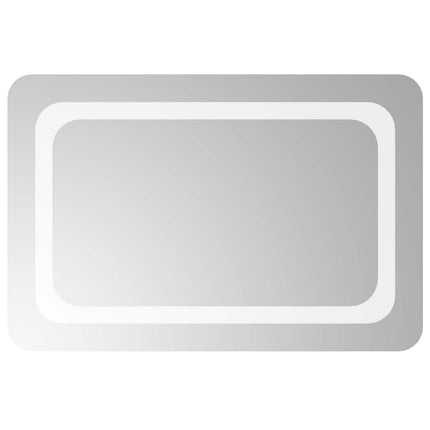 LED Badrumsspegel med spegel Transparent 60 x 40 cm härdat glas