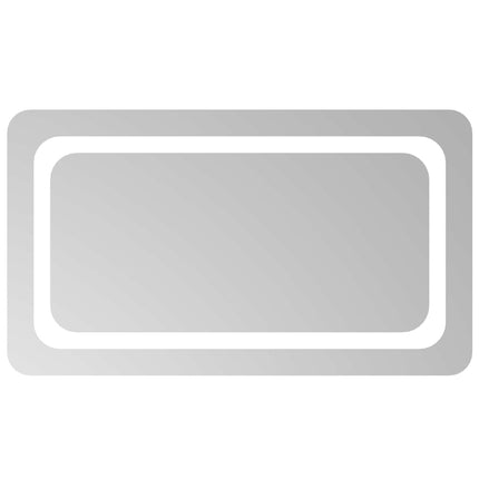 LED Badrumsspegel med spegel Transparent 70 x 40 cm härdat glas