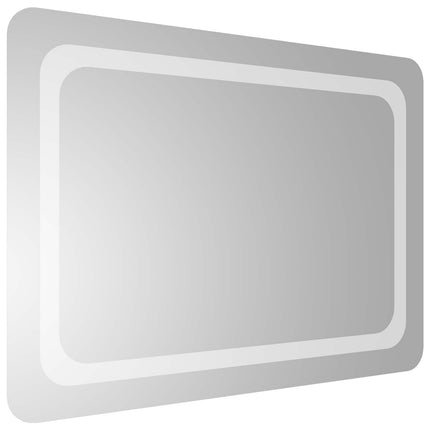 LED Badrumsspegel med spegel Transparent 70 x 50 cm härdat glas