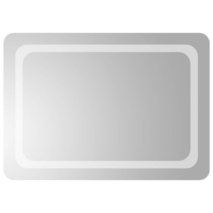 LED Badrumsspegel med spegel Transparent 70 x 50 cm härdat glas