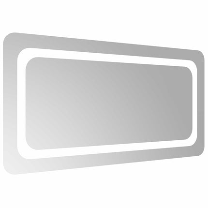 LED Badrumsspegel med spegel Transparent 80 x 40 cm härdat glas
