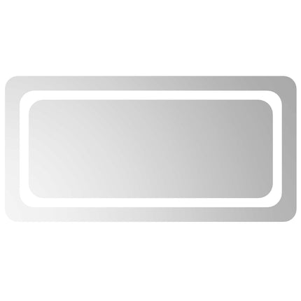 LED Badrumsspegel med spegel Transparent 80 x 40 cm härdat glas