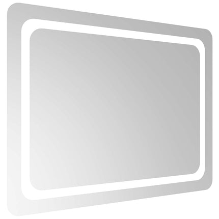 LED Badrumsspegel med spegel Transparent 80 x 60 cm härdat glas