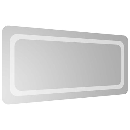 LED Badrumsspegel med spegel Transparent 90 x 40 cm härdat glas
