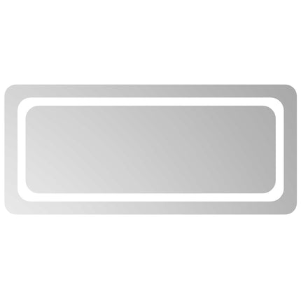 LED Badrumsspegel med spegel Transparent 90 x 40 cm härdat glas