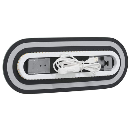 LED Badrumsspegel med spegel Transparent 40 x 15 cm härdat glas