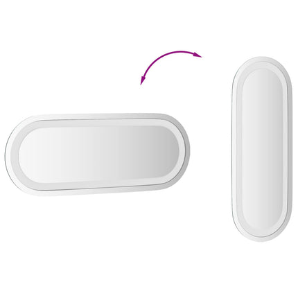 LED Badrumsspegel med spegel Transparent 40 x 15 cm härdat glas