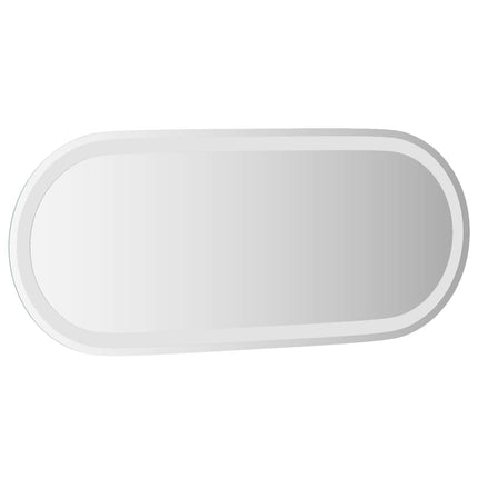 LED Badrumsspegel med spegel Transparent 90 x 40 cm härdat glas