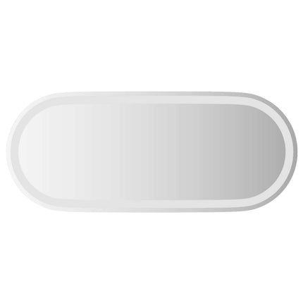 LED Badrumsspegel med spegel Transparent 90 x 40 cm härdat glas