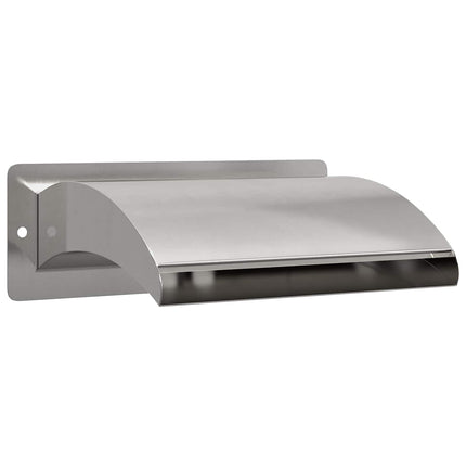 Poolvattenfall med LED Rostfritt Stål 304 30 x 9 x 26 cm Silver