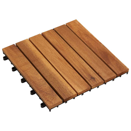 Terrassplattor 20 pcs Brun 30 x 30 cm Akacia Hårdträ