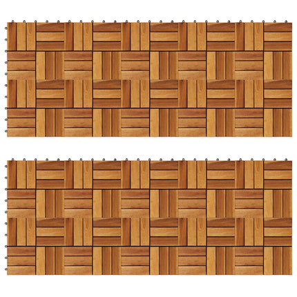 Terrassplattor 20 pcs Brun 30 x 30 cm Akacia Hårdträ