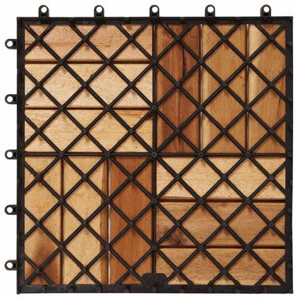 Terrassplattor 30 pcs Brun 30 x 30 cm Akacia Hårdträ