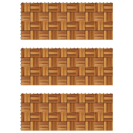 Terrassplattor 30 pcs Brun 30 x 30 cm Akacia Hårdträ