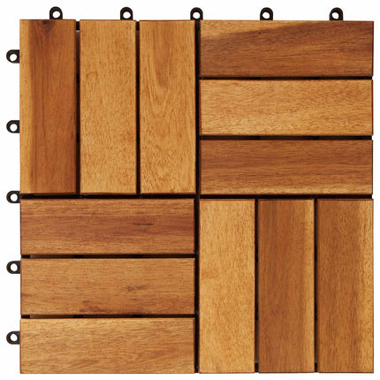 Terrassplattor 30 pcs Brun 30 x 30 cm Akacia Hårdträ