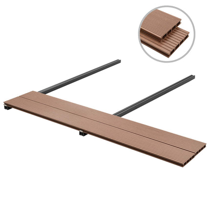 Däckbräda 48 pcs Brun WPC