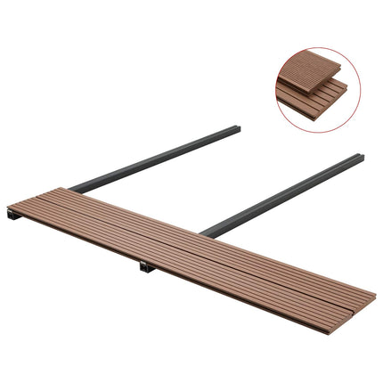 Däckbräda 60 pcs Ljusbrun WPC