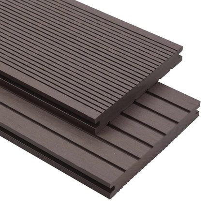 Däckbräda 48 pcs Mörkbrun WPC