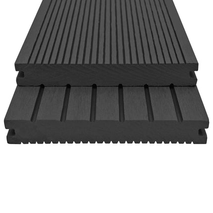 Trallbräda 16 pcs Svart WPC