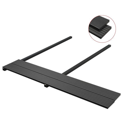 Trallbräda 32 pcs Svart WPC