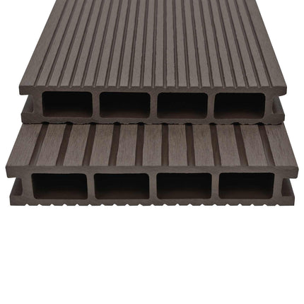 Däckbräda 78 pcs Mörkbrun WPC