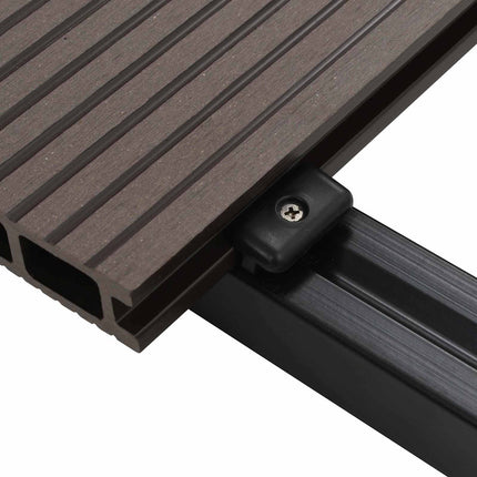 Däckbräda 108 pcs Mörkbrun WPC